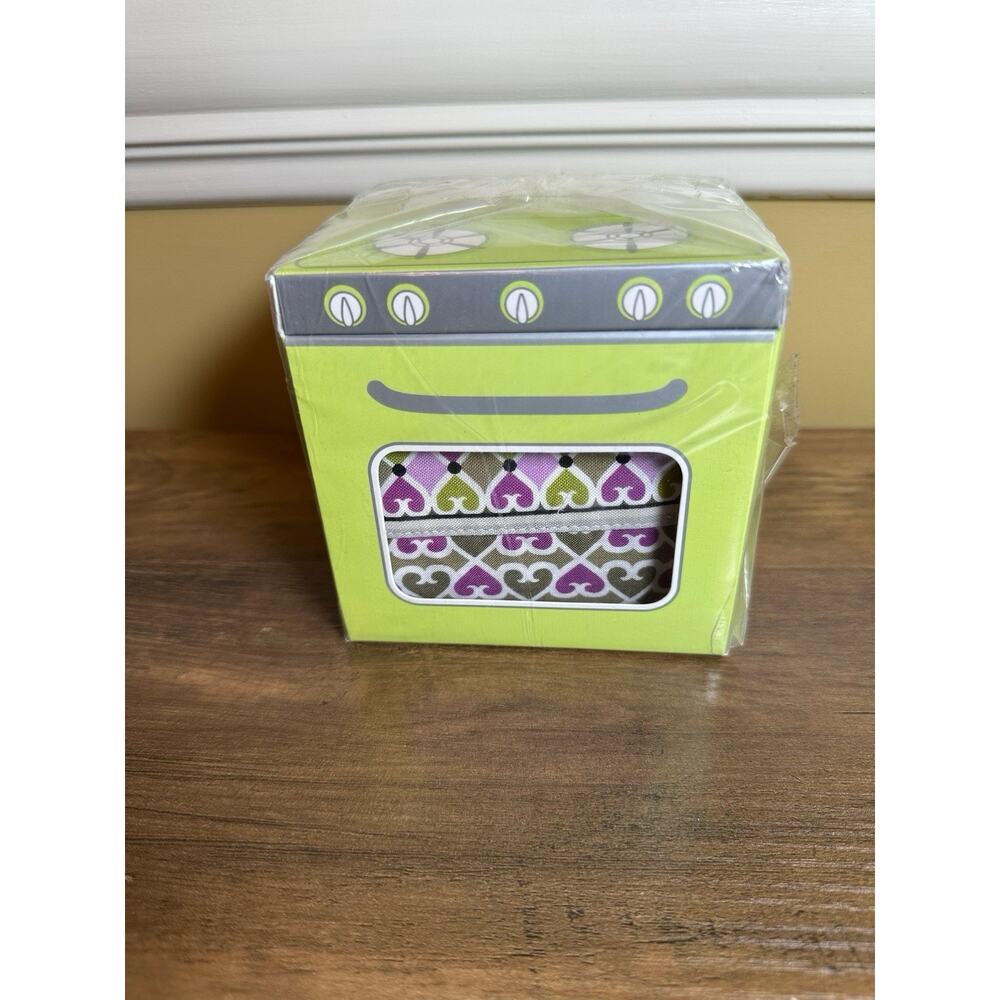 Vera Bradley Whats Cookin Apron Portobello Road Floral Green Gift Box 12517-131